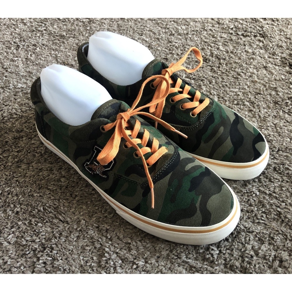 Polo Ralph Lauren Shoes Thorton III  Mens Size 9.5D Green Camo Suede Lace Up New